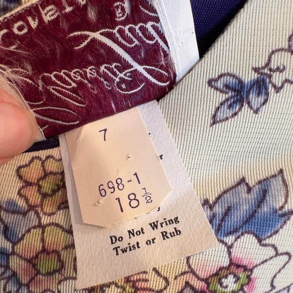 Vintage Classic lady floral dress & jacket size 18.5 Vibrant Midi length - Picture 7 of 10